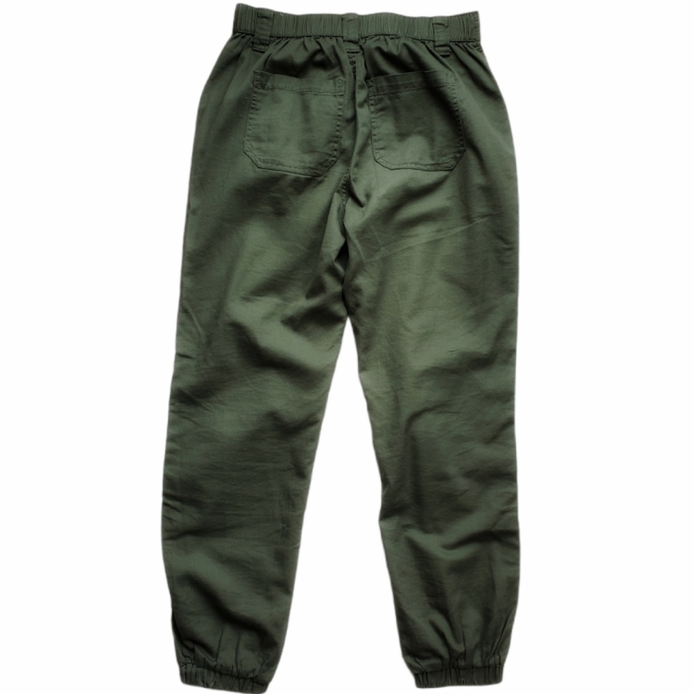 Vanilla Star Olive Utility Button Front Joggers - image 2